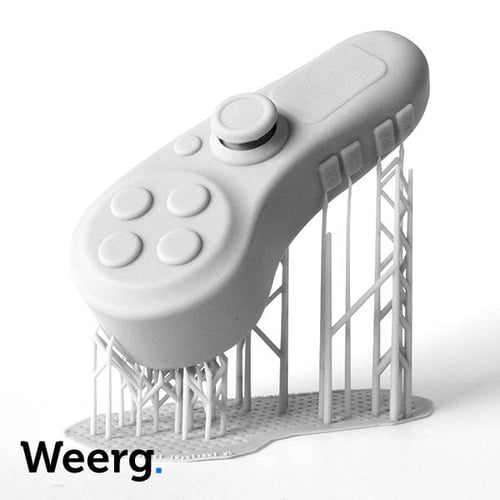 piece of ABS like resin 3d printed by Weerg