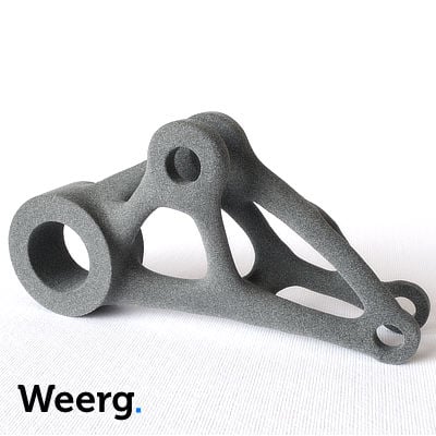 3D printing services_3D print online_Nylon PA11_3D printed with HP MJF Multi Jet Fusion_Unrefined grey finish_by Weerg_001
