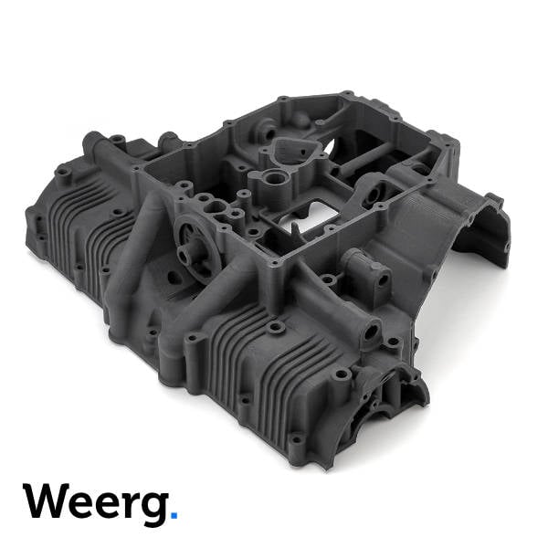 Pieza impresa en 3D de Weerg con fibra de carbono
