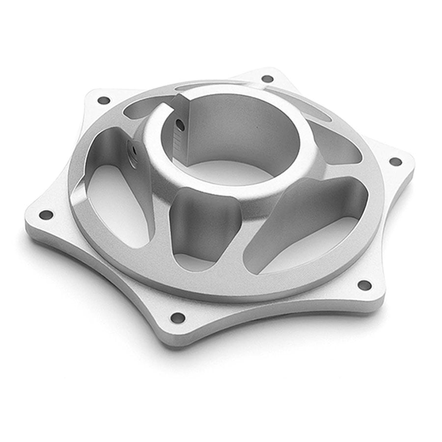 Precision machined 7075-T651 aluminum component with smooth surface