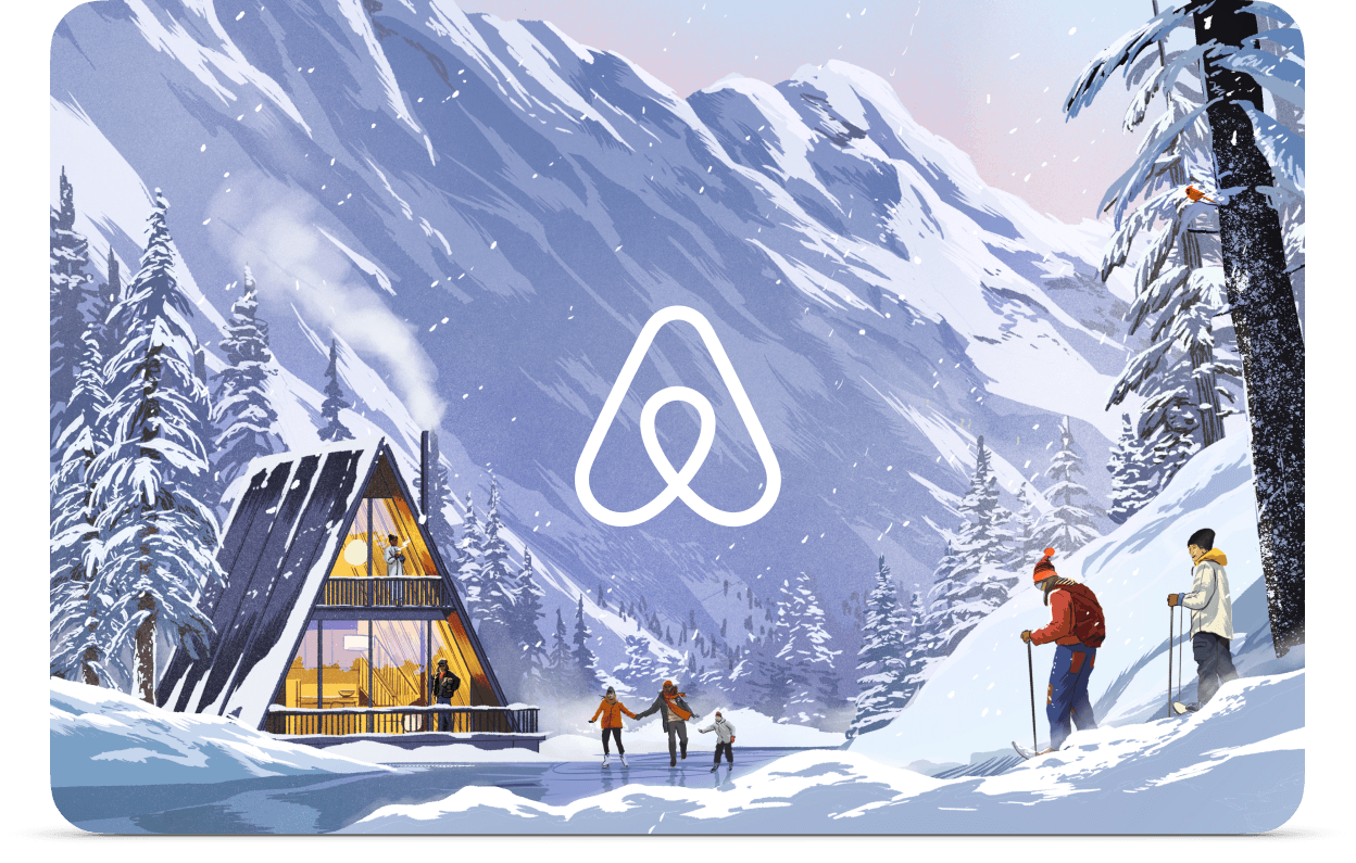 AirBnb gift card snow