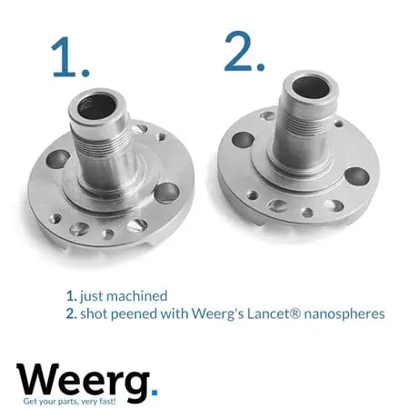 comparision with and without shot peening