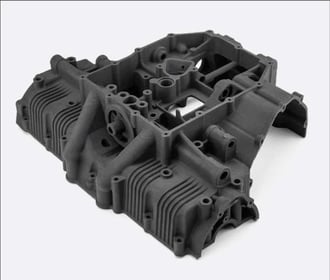 Componente stampato in 3D in Nylon PA12 + Carbonio
