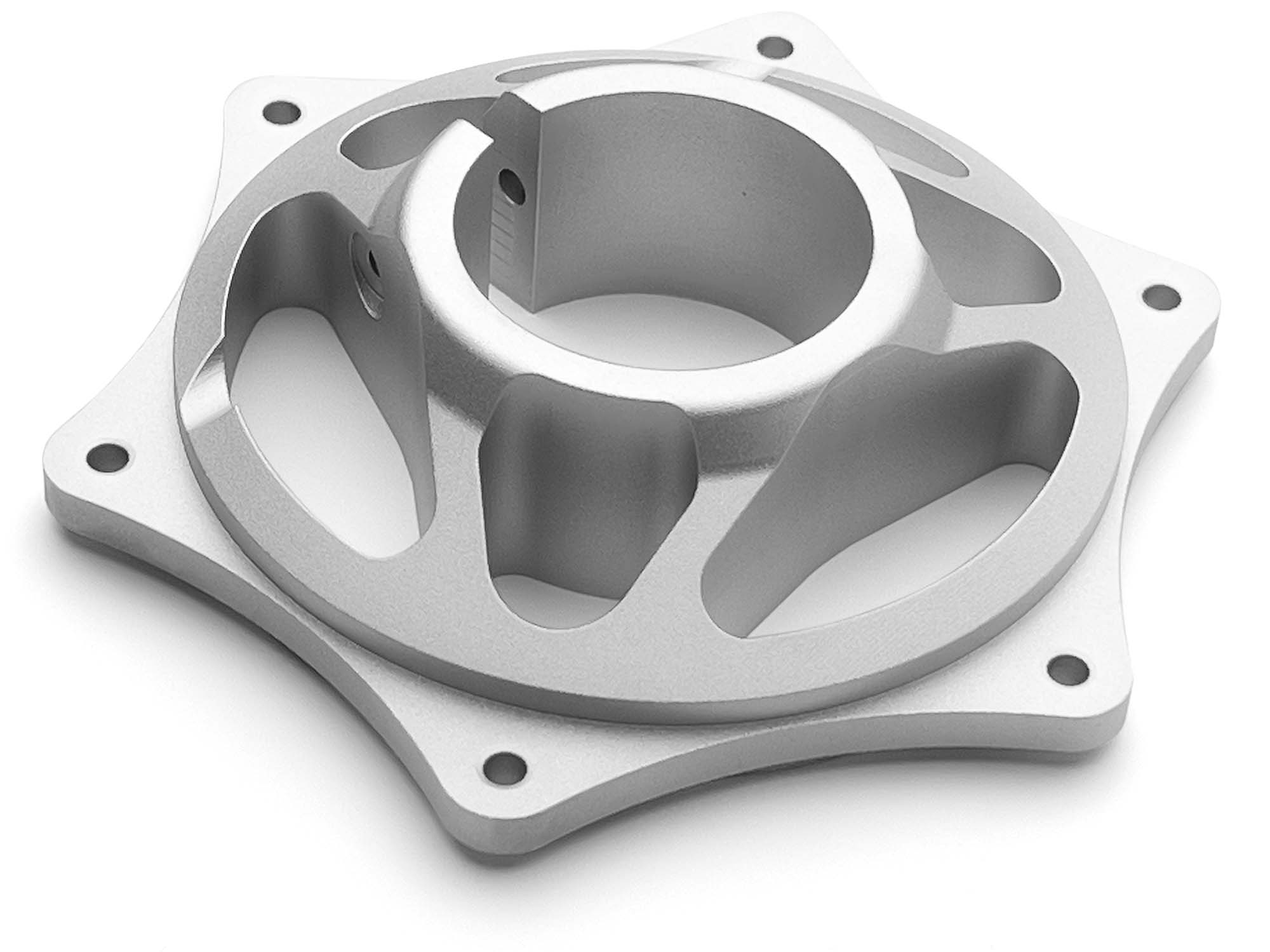 Sample part made with precision CNC machining of aluminium 7075-T651 at Weerg